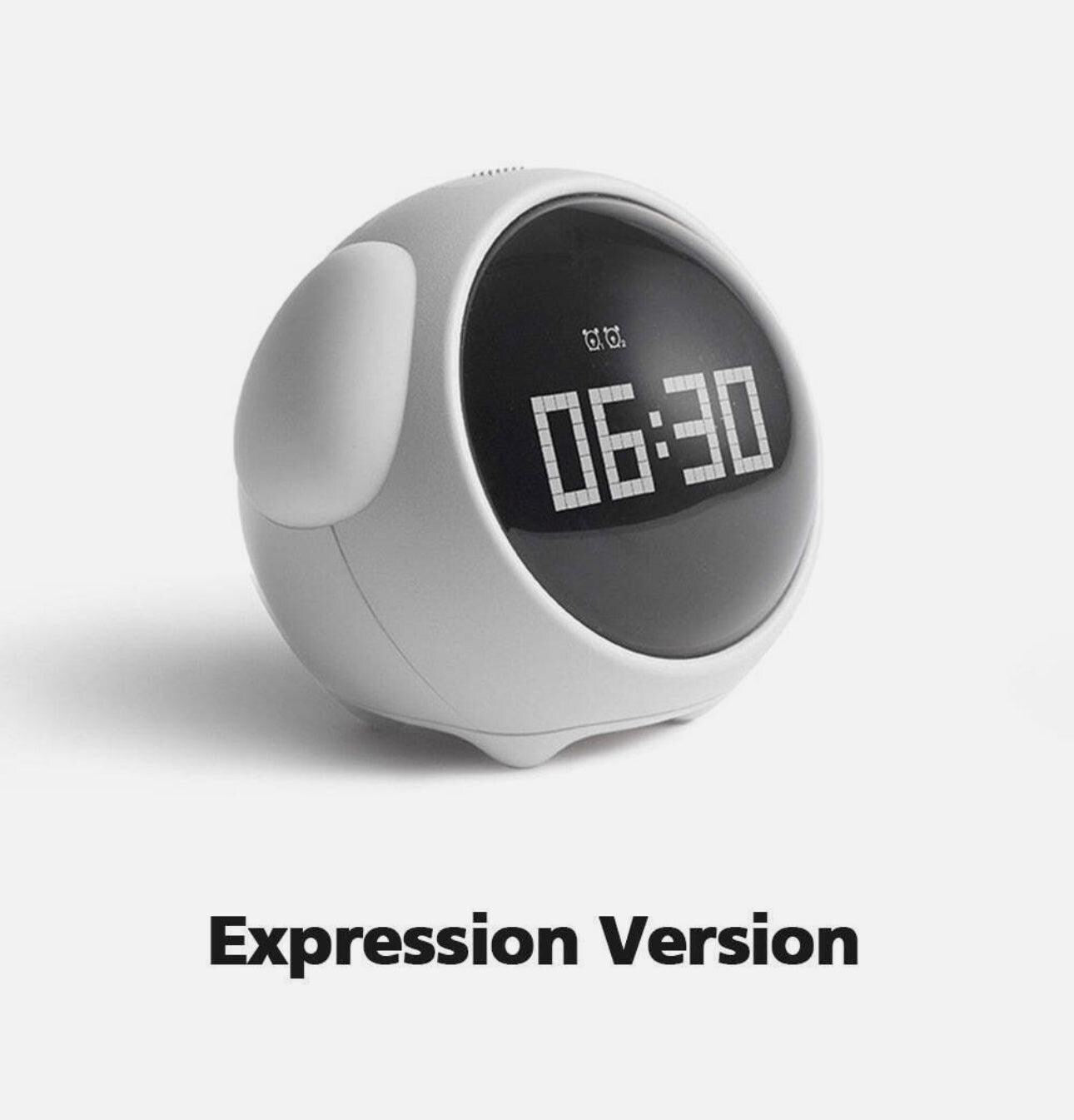 Night Light Cute Expression Alarm Clock Child Alarm Clock Voice Controlled Light Multifunctional For Home Thermometer - storedevanci