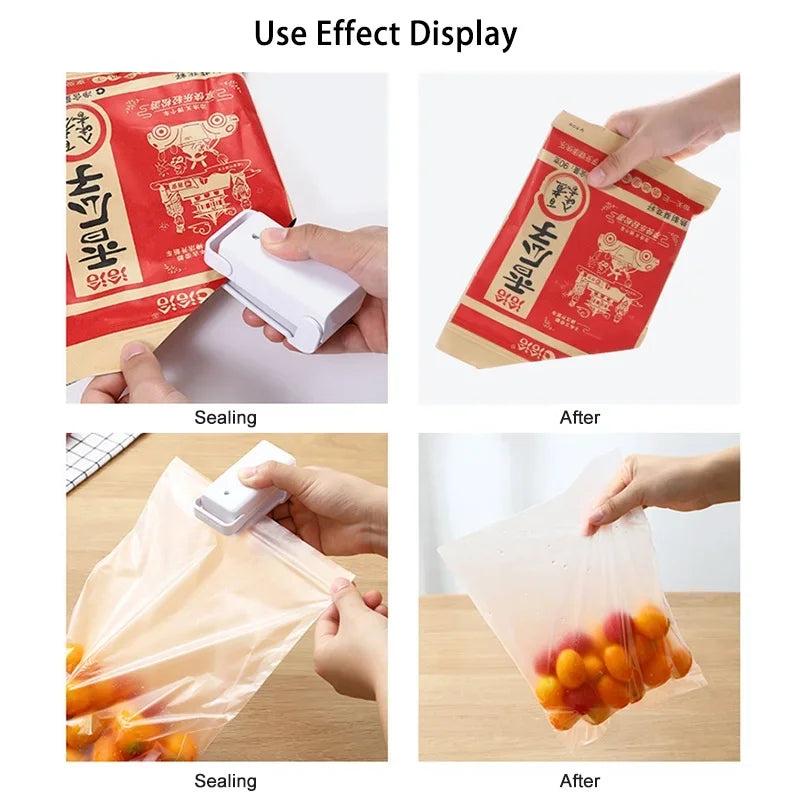 Mini Heat Bag Sealing Machine Package Sealer Bags Thermal Plastic Food Bag Closure Portable Sealer Food Packaging Heat Sealer - storedevanci
