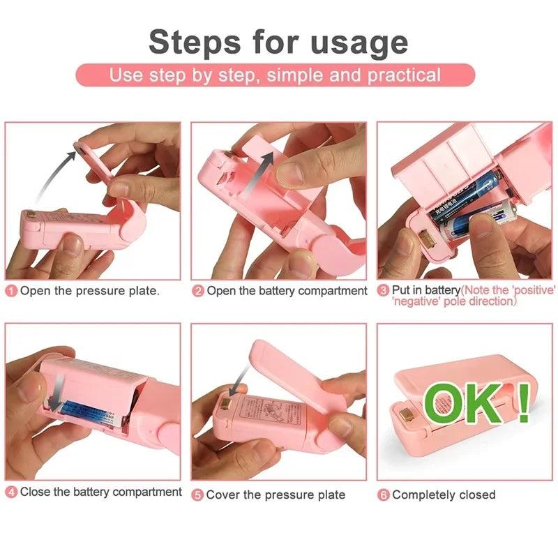 Mini Heat Bag Sealing Machine Package Sealer Bags Thermal Plastic Food Bag Closure Portable Sealer Food Packaging Heat Sealer - storedevanci