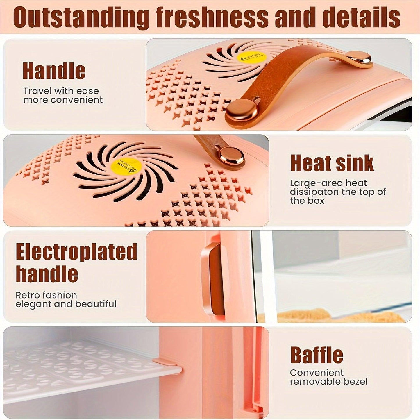 Pink Mini Beauty Refrigerator Skincare Fridge 6 Liter|8 Can Makeup Fridge Safe And Silent Protect Your Cosmetics Ideal For Bedroom Cosmetic - storedevanci