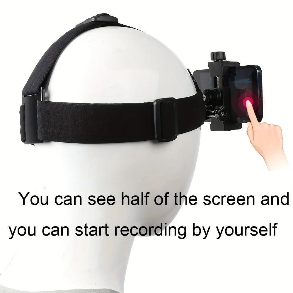 Head-Mounted Smartphone & Action Camera Holder For First-Person View: Perfect For Gopro, Dji Action, And Iphone 13 - storedevanci
