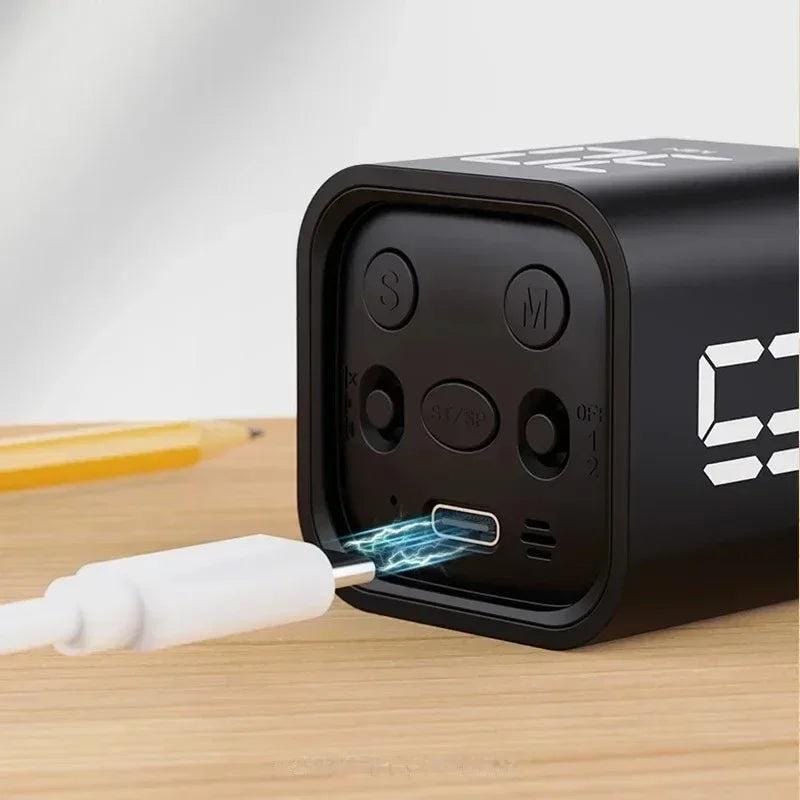 Productivity Cube Timer Gravity Sensor Flipping Led Display 4 Preset Time Dual Modes Countdown Cooking Study Mini Digital Timer - storedevanci