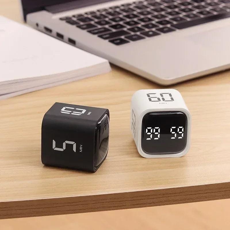 Productivity Cube Timer Gravity Sensor Flipping Led Display 4 Preset Time Dual Modes Countdown Cooking Study Mini Digital Timer - storedevanci
