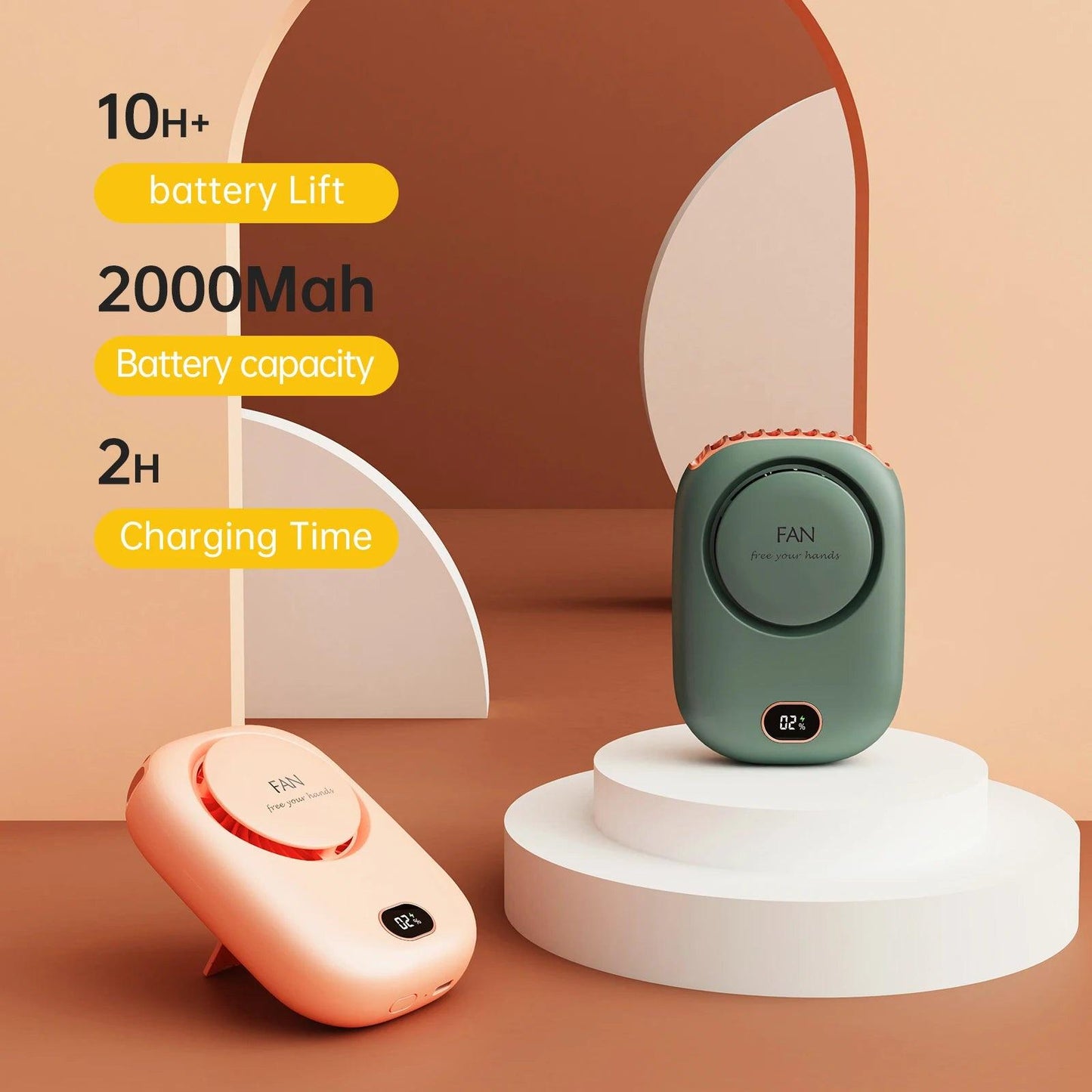 Vissko Portable Hanging Neck Fan Mini Fans With Adjustable Lanyard Bladeless Usb Rechargeable Sports Cooling Fan - storedevanci