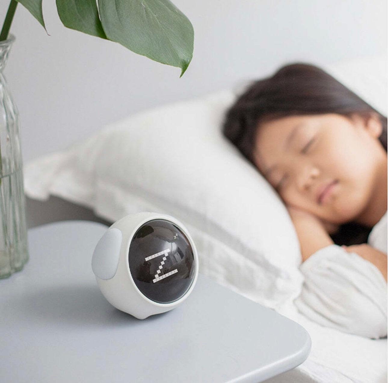 Night Light Cute Expression Alarm Clock Child Alarm Clock Voice Controlled Light Multifunctional For Home Thermometer - storedevanci