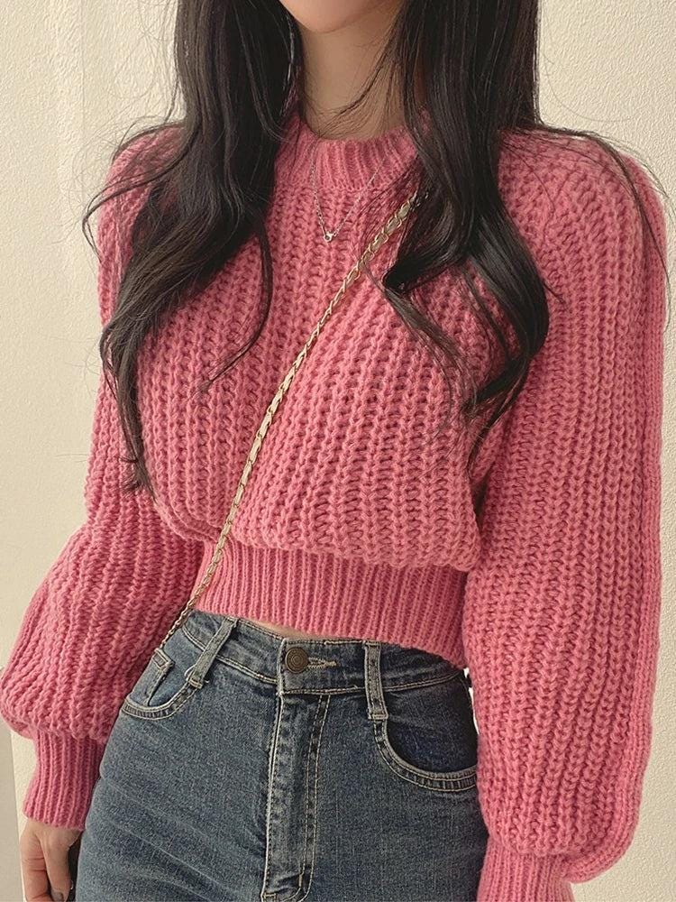Devanci Loose Vintage Harajuku Lantern Long Sleeve Women Sweater - storedevanci