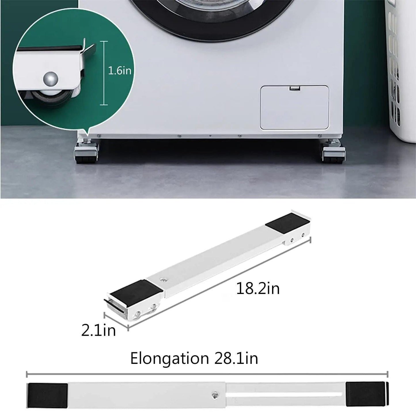 Washing Machine Stand Movable Refrigerator Raised Base Mobile Roller Bracket Wheel Bathroom Kitchen Accessories Home Appliance - storedevanci