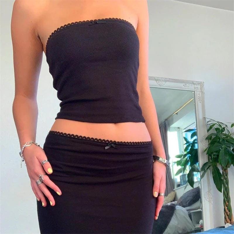 Vintage 2 Piece Long Skirt Sets - storedevanci