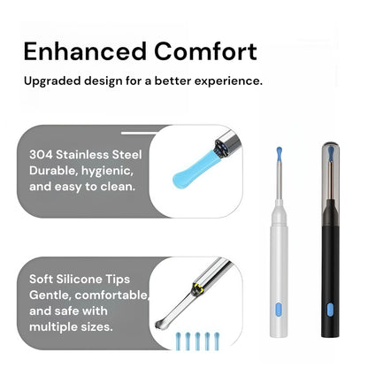 Earwax Remover with Mini Camera & USB-C Charging - Health Care Set for iPhone & Android