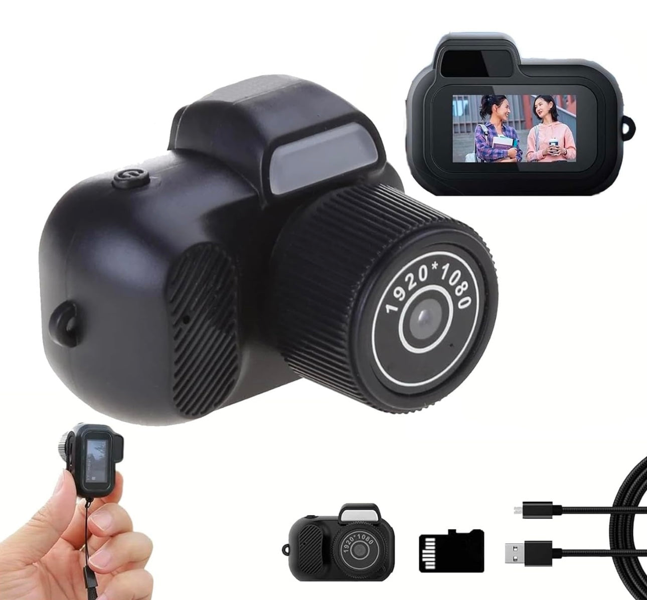 Y2000Mini Ultra-Compact Keychain Camera: Hd Video & Audio Recorder For Security  Sports