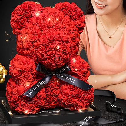 Rose Bear with Box Lights For Valentine - storedevanci