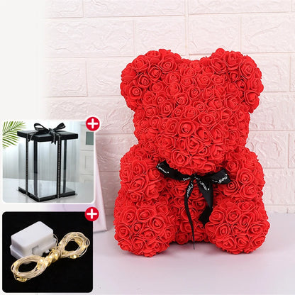 Rose Bear with Box Lights For Valentine - storedevanci