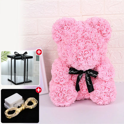 Rose Bear with Box Lights For Valentine - storedevanci