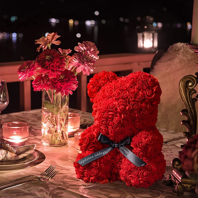 Rose Bear with Box Lights For Valentine - storedevanci