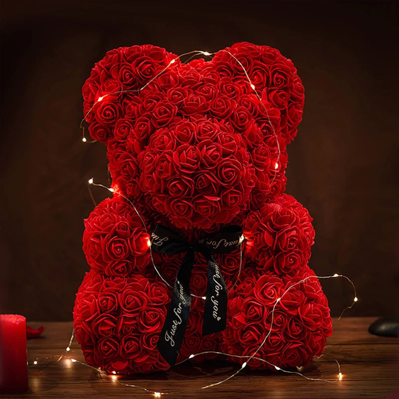 Rose Bear with Box Lights For Valentine - storedevanci