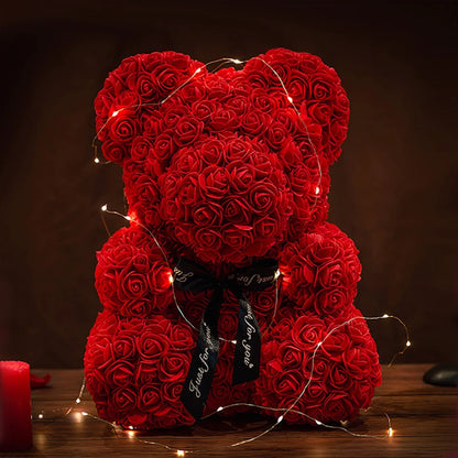 Rose Bear with Box Lights For Valentine - storedevanci