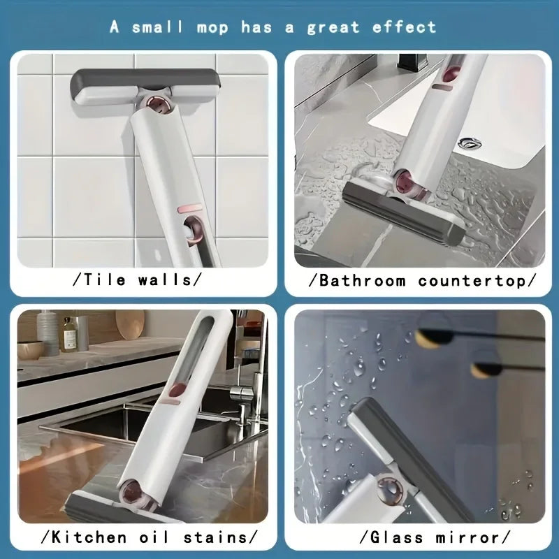 Powerful Mini Squeeze Mop – Self-Squeezing, Folding Home & Car Cleaning Tool - storedevanci