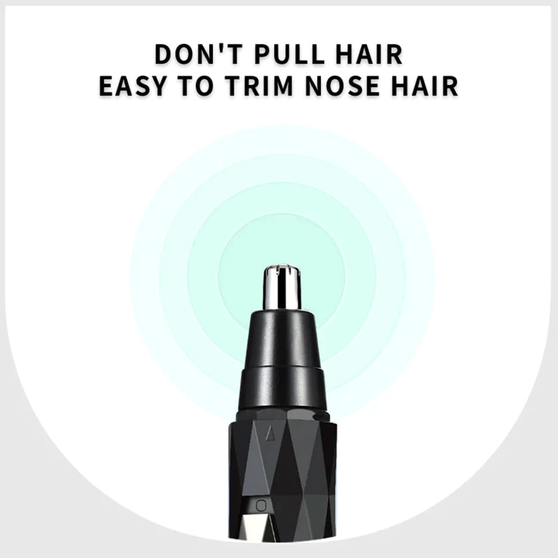 Kemei 2-in-1 Rechargeable Nose & Beard Trimmer for Men – Eyebrow, Ear & Hair Removal - storedevanci