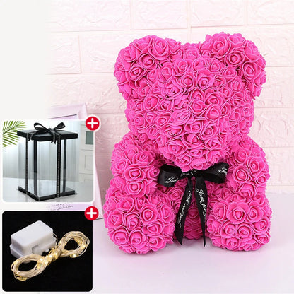 Rose Bear with Box Lights For Valentine - storedevanci
