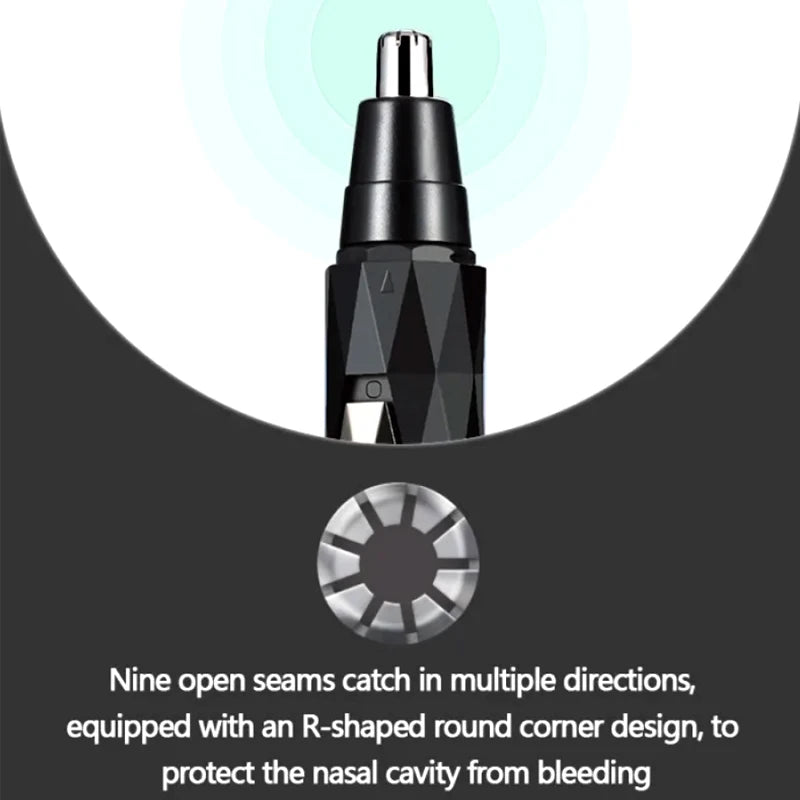 Kemei 2-in-1 Rechargeable Nose & Beard Trimmer for Men – Eyebrow, Ear & Hair Removal - storedevanci