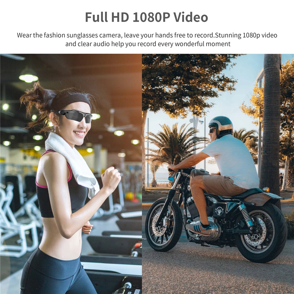 1080P HD Sport Sunglasses Camera – Polarized Lens Wearable DVR Camcorder - storedevanci