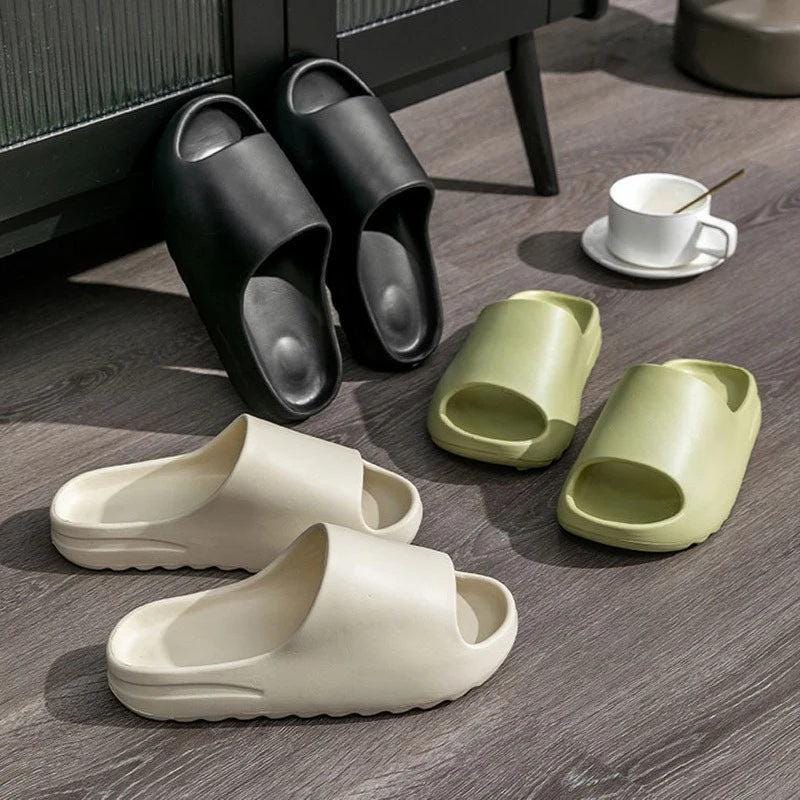 Men'S Breathable Open Toe Chunky Slippers - Comfy Non-Slip Eva Slides - storedevanci