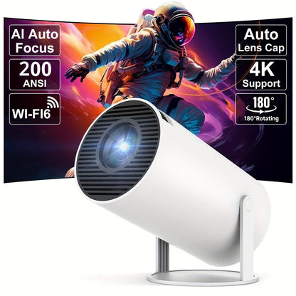 Hy300 Mini Projector: 4K Portable Cinema With 180 Adjustable Angle