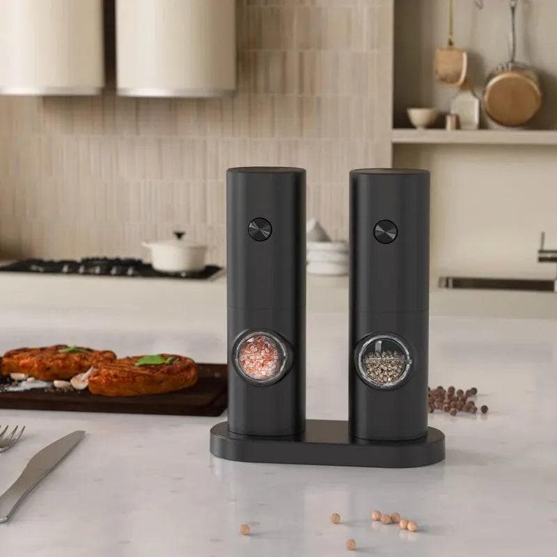 Electric Pepper And Salt Grinder With Led Light