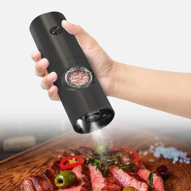 Electric Pepper And Salt Grinder With Led Light