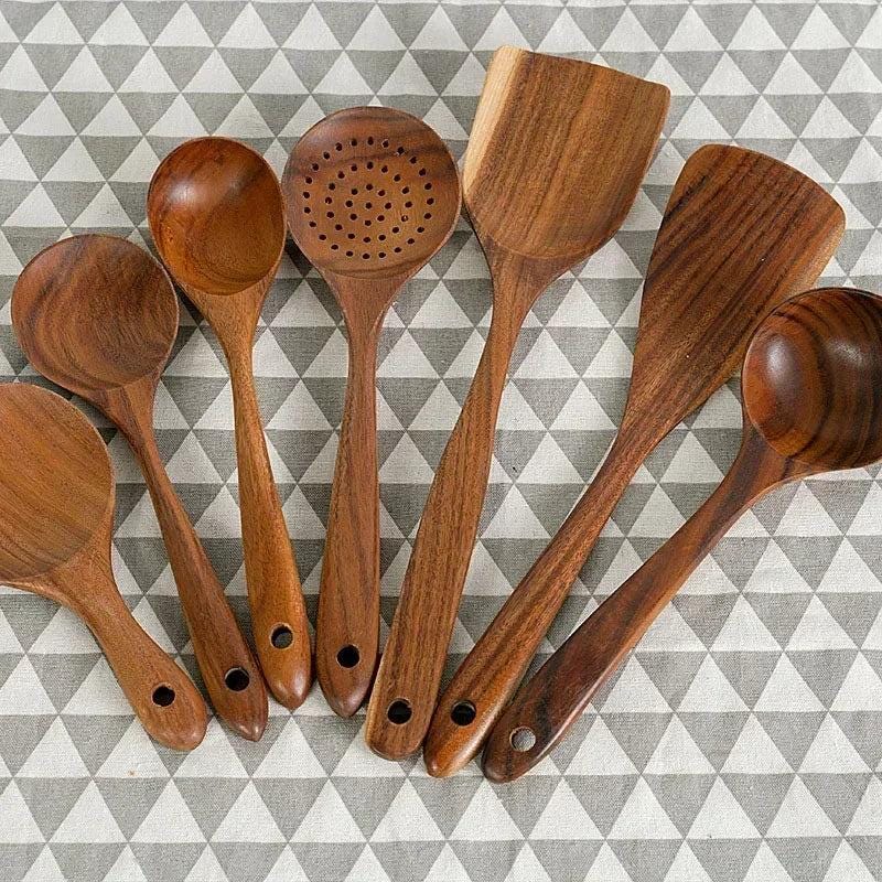 Natural Wooden Coocking Spoons - storedevanci